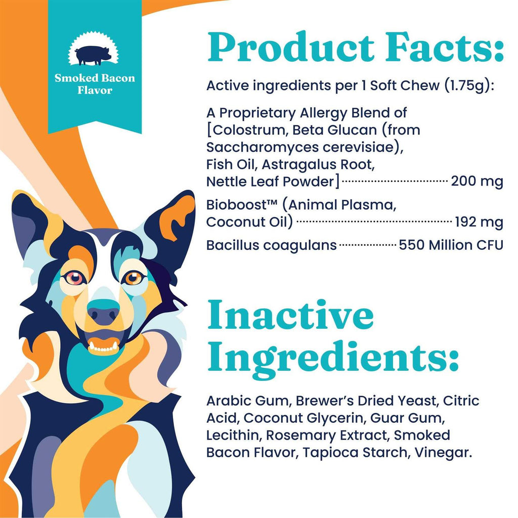 Dog Allergy Chews with Wild Alaskan Salmon Oil K103