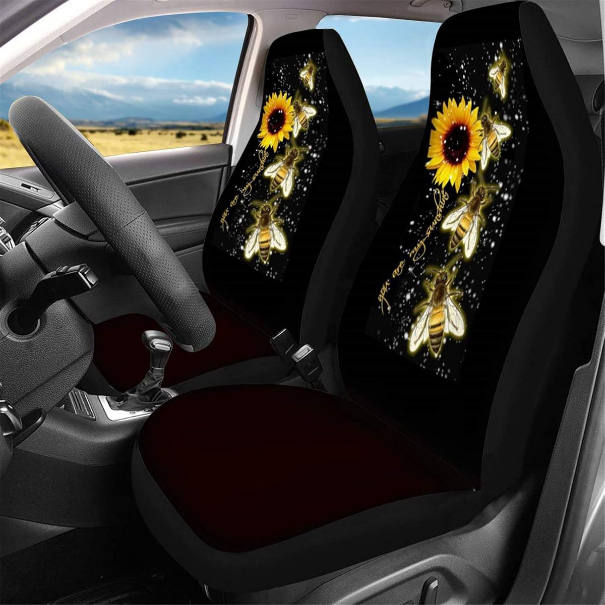 Leopard Print Car Seat Covers, Pack of 2 V121791