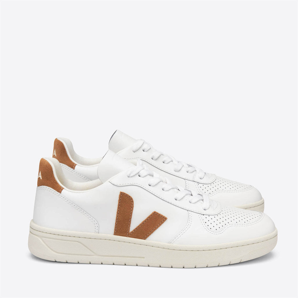White Camel Leather Trainers D171