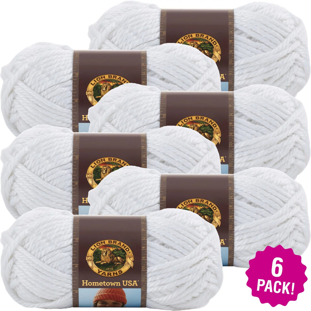New York White Multipack of 6 Yarn V496761