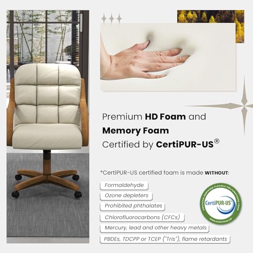 2 Set of Caster Swivel Tilt Dinning Chairs with Metal Frame B794671
