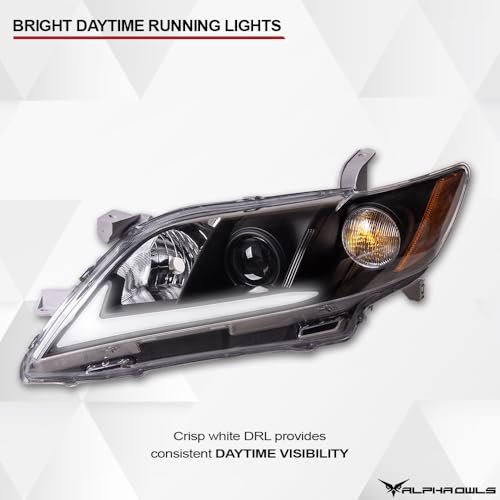 Black Amber Sequential LED Projector Headlights O832