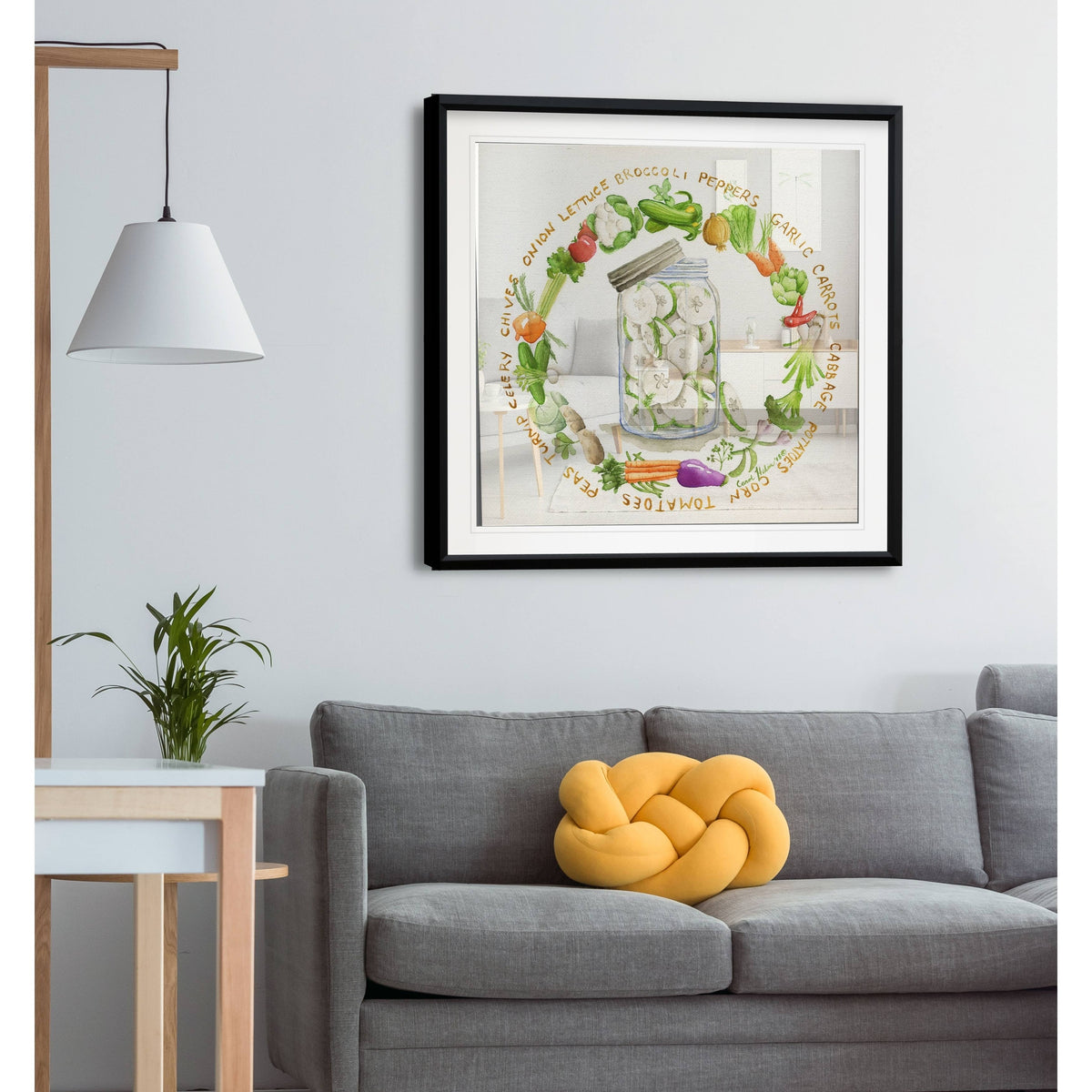 Framed Giclee Print 22X22 A987