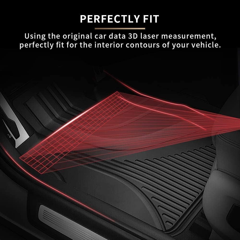 Black TPE All Weather Car Floor Mats Full Set A1190