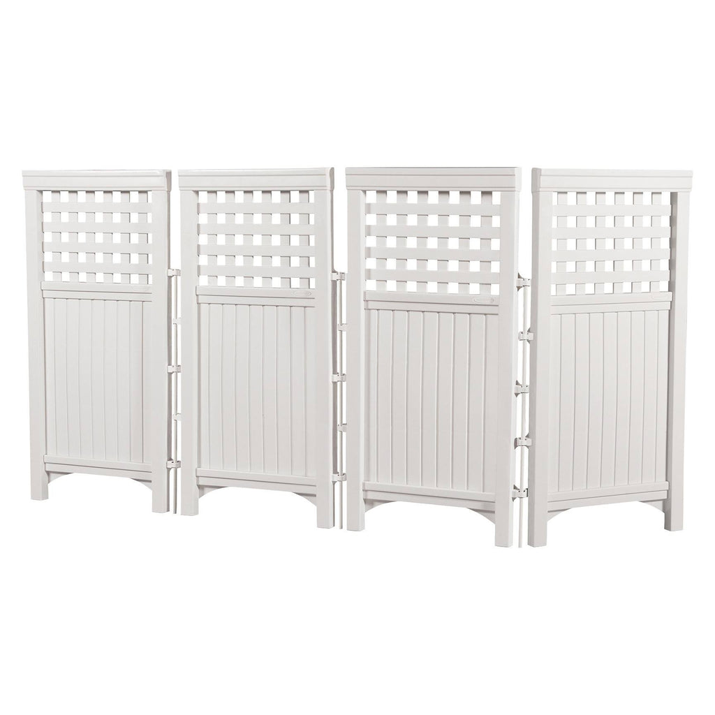 White 4-Piece Outdoor Screen Enclosure Set C695856