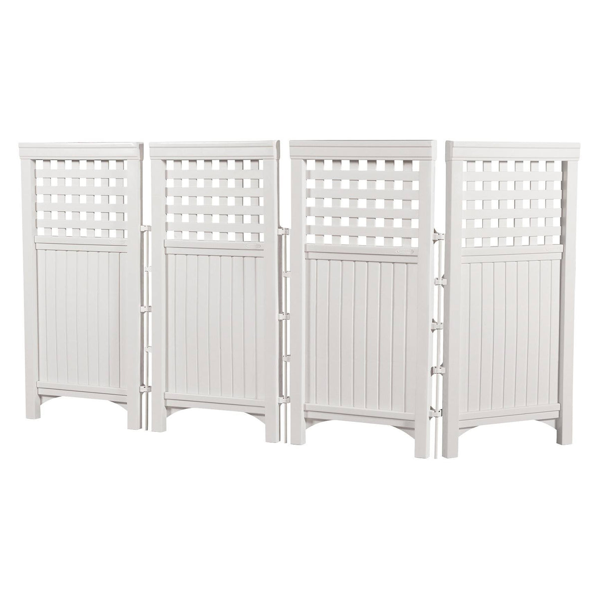 White 4-Piece Outdoor Screen Enclosure Set C695856