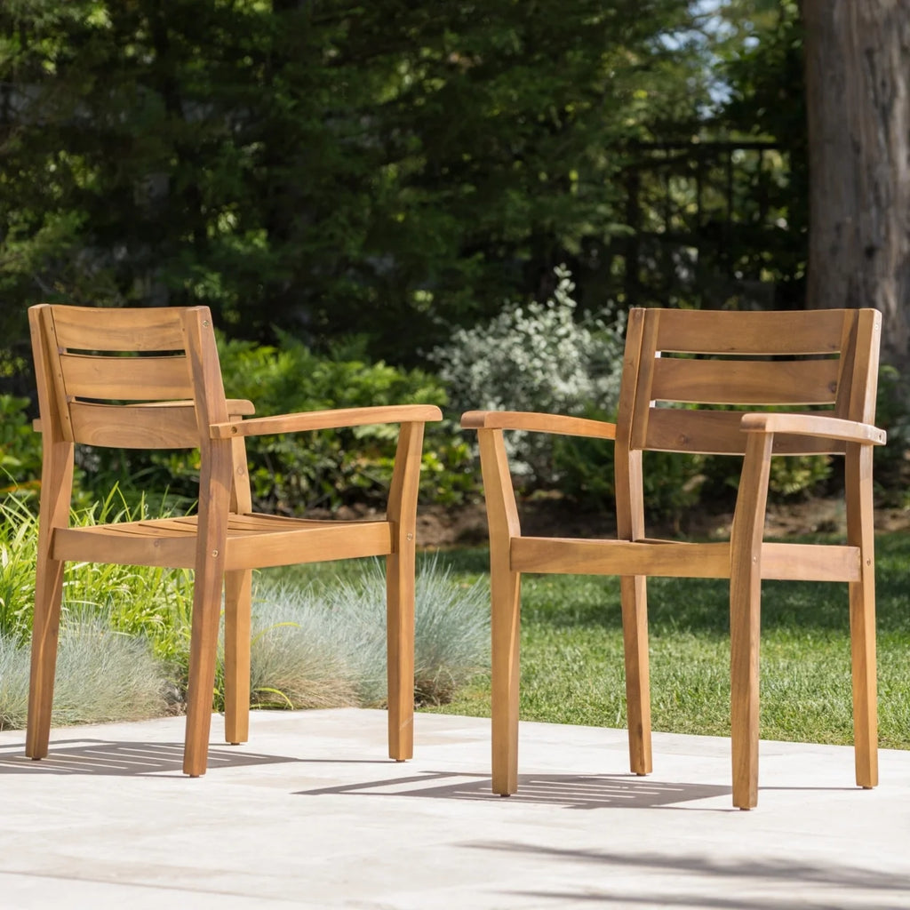 Acacia Wood 5 Piece Dining Set S1970