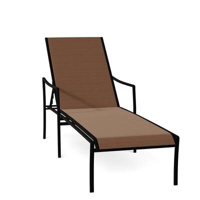 Reclining Chaise Lounge Seat Color: Augustine Nutmeg, Frame Color: Textured Black E443