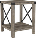 18 Inch Grey Wash Side Table Z249