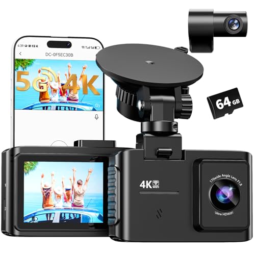 4K Dual Channel Dash Cam with 64GB Card D472797