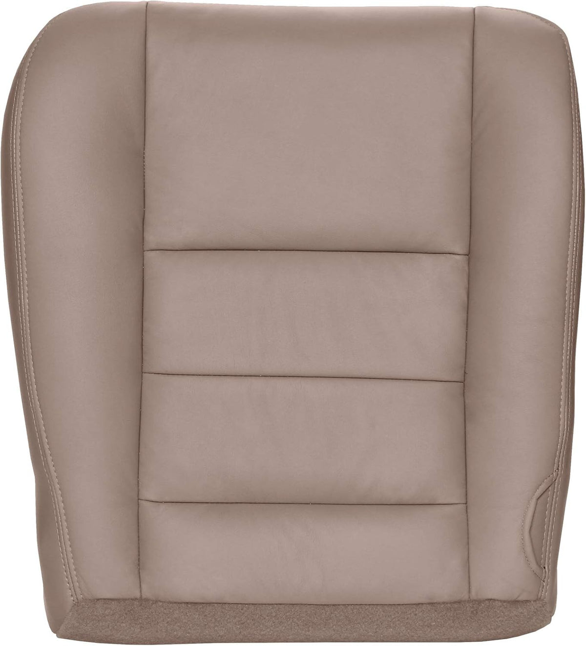 Driver Bottom Replacement Leather Seat Cover - Medium Pebble Tan W158