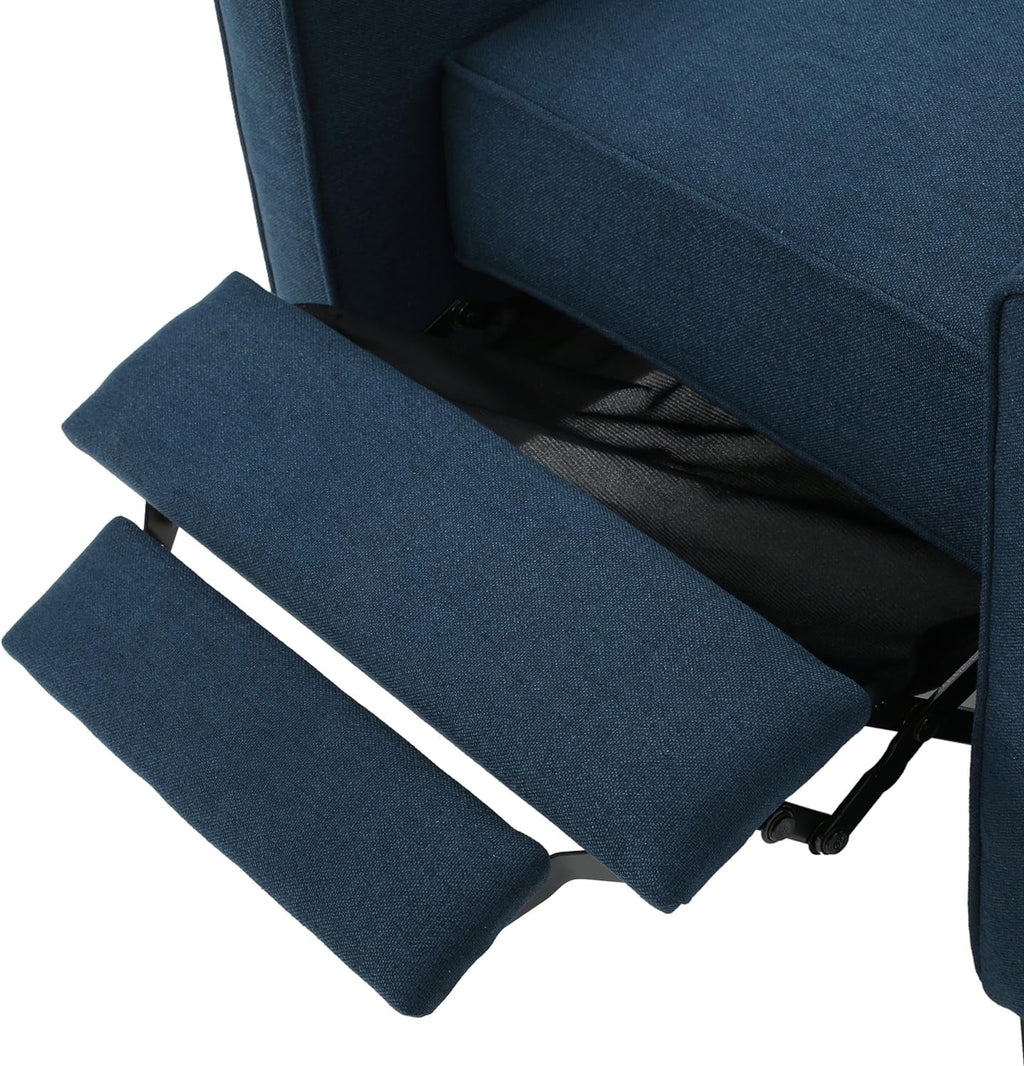 Dark Blue Fabric Recliner Club Chair N47585