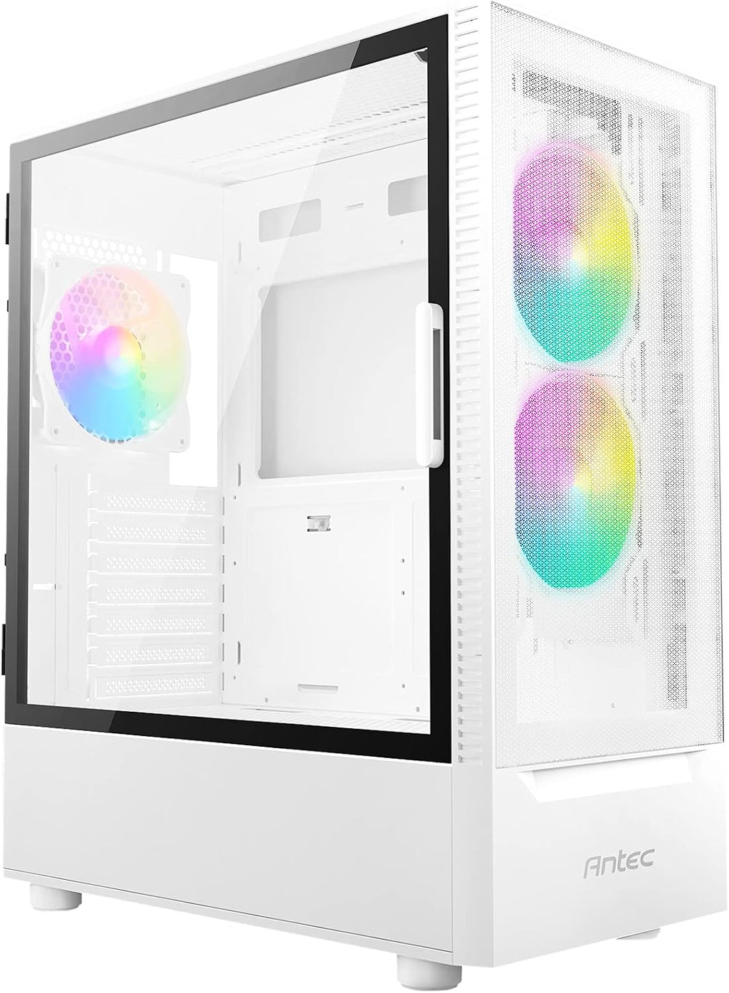 ATX Mid-Tower Case with Tempered Glass Side Panel and ARGB Fans S387