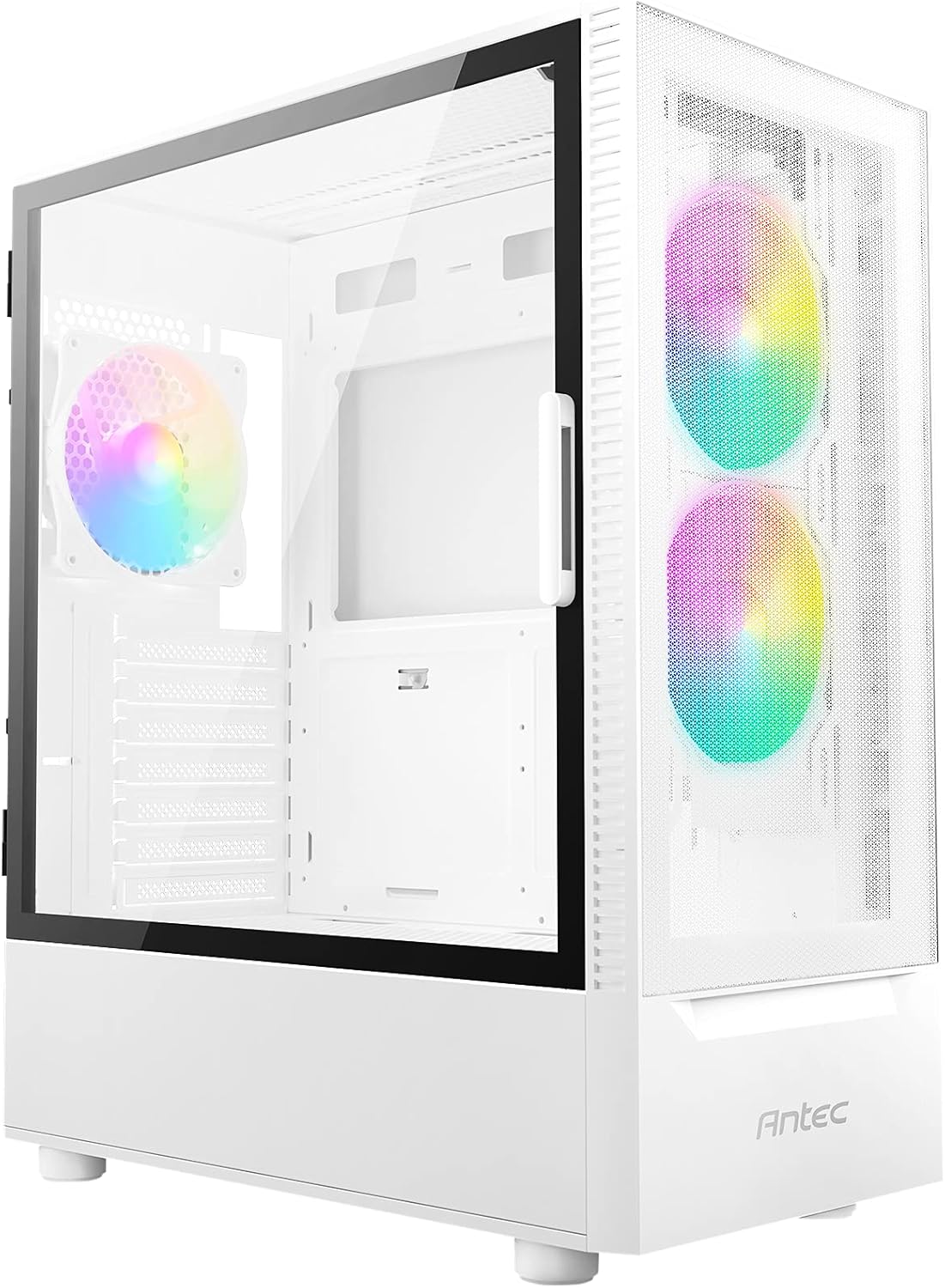 ATX Mid-Tower Case with Tempered Glass Side Panel and ARGB Fans S387