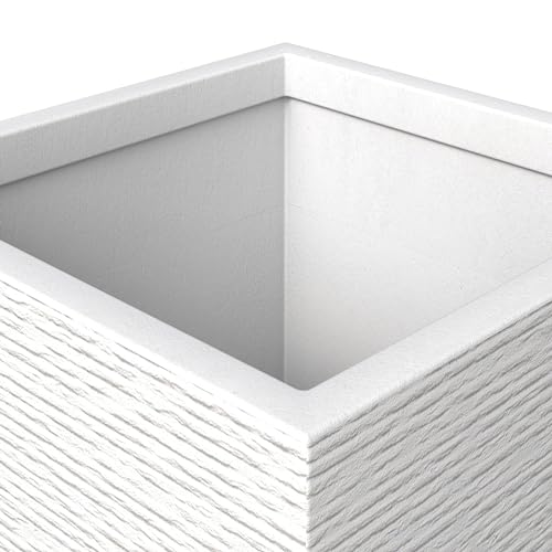 Black 31 Inch Tall Square Planter I379281