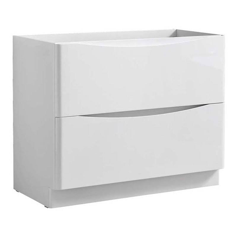 Glossy White Free Standing Bathroom Cabinet L873336