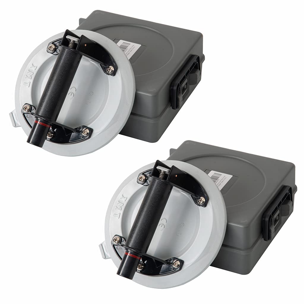 2 Pack 8 Glass Suction Cup with Metal Handle and Pump K8826