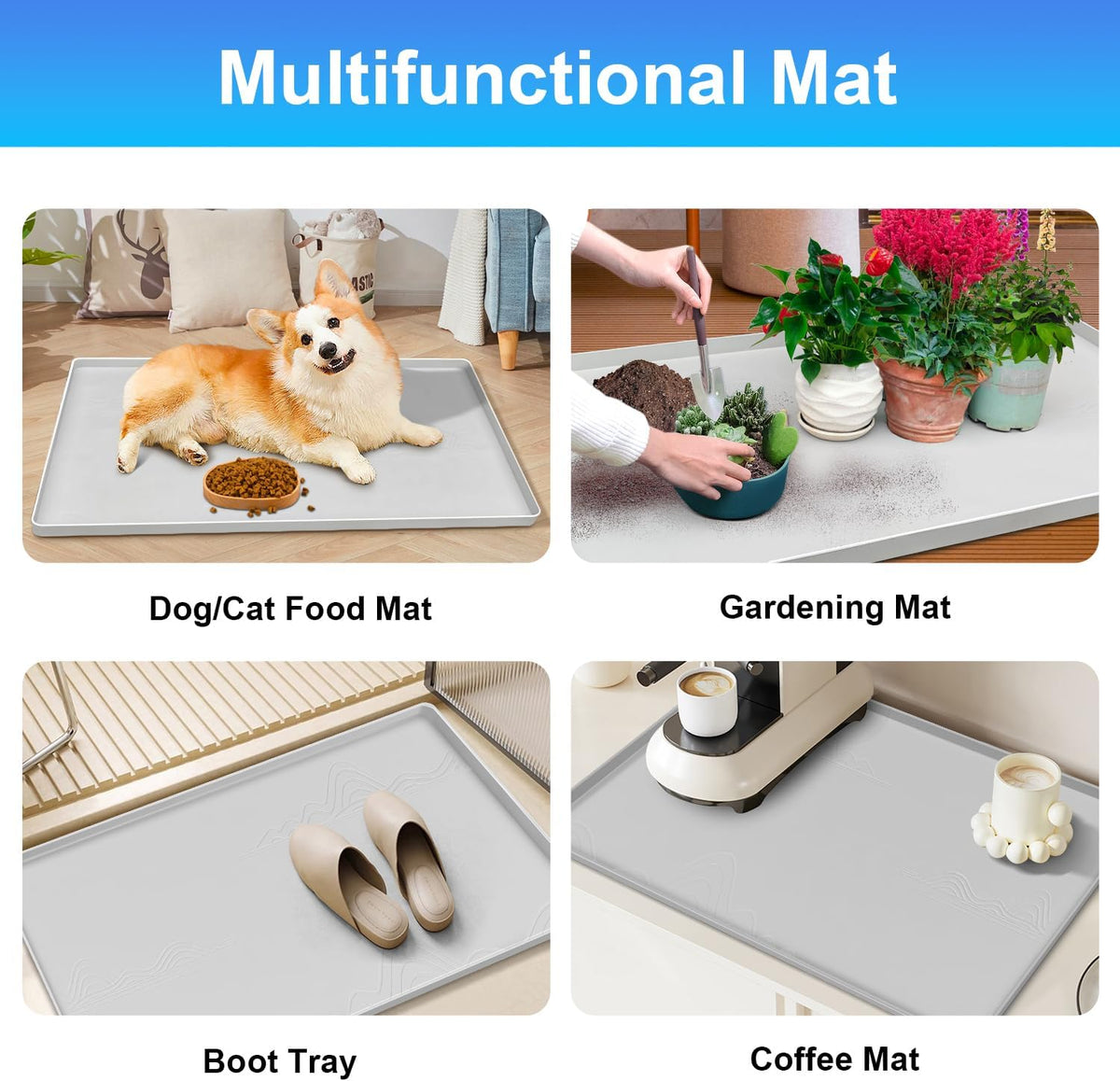 Light Grey Silicone Under Sink Mat I84243