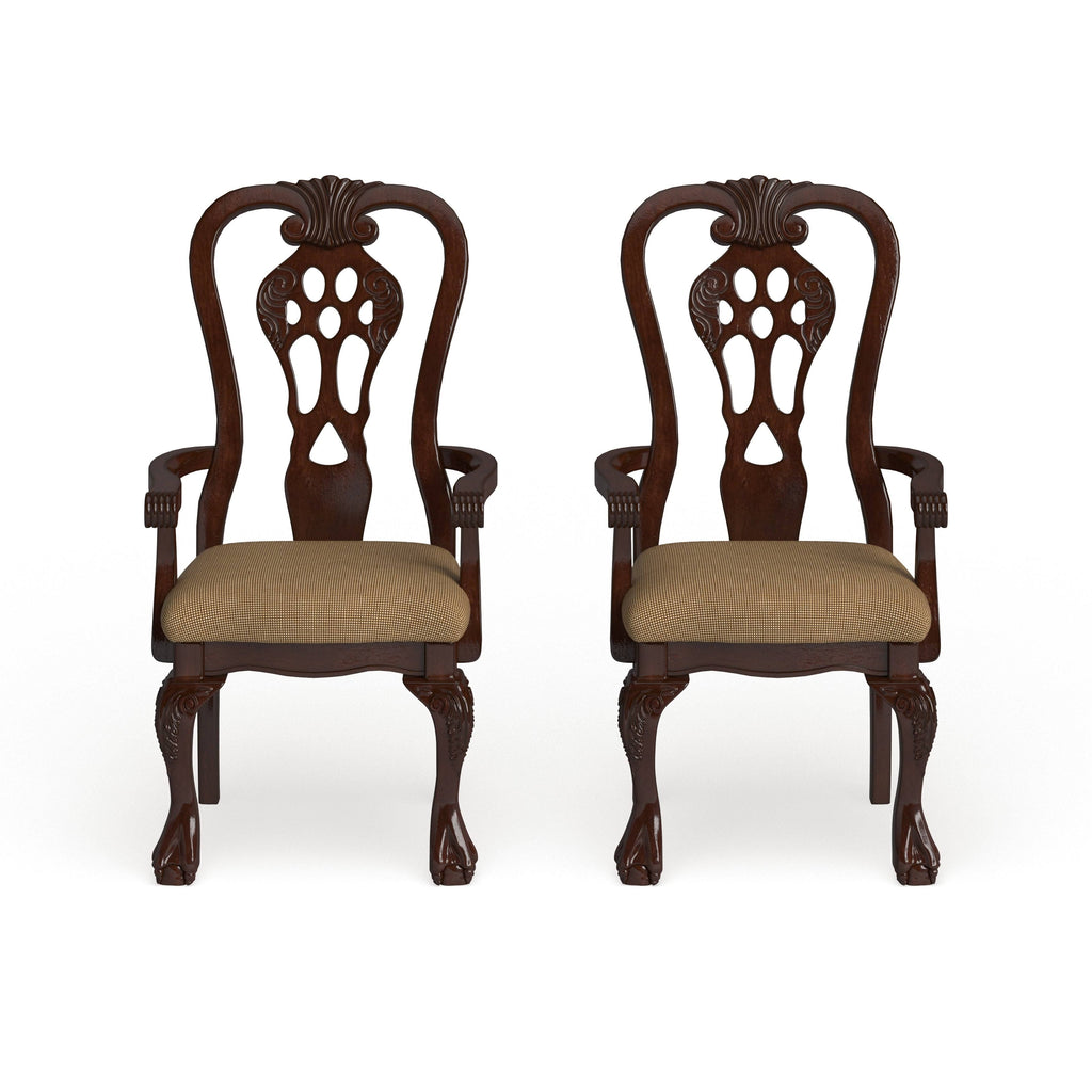 Cherry Arm Chair Set of 2 L776