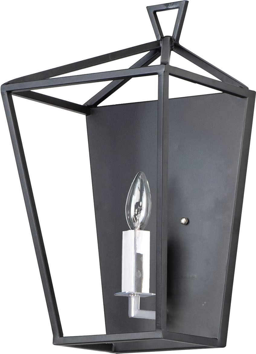 Black Satin Brass 1-Light LED Wall Sconce S845632