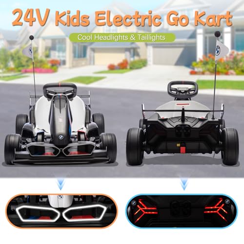 White 36V Electric Go Kart U8757