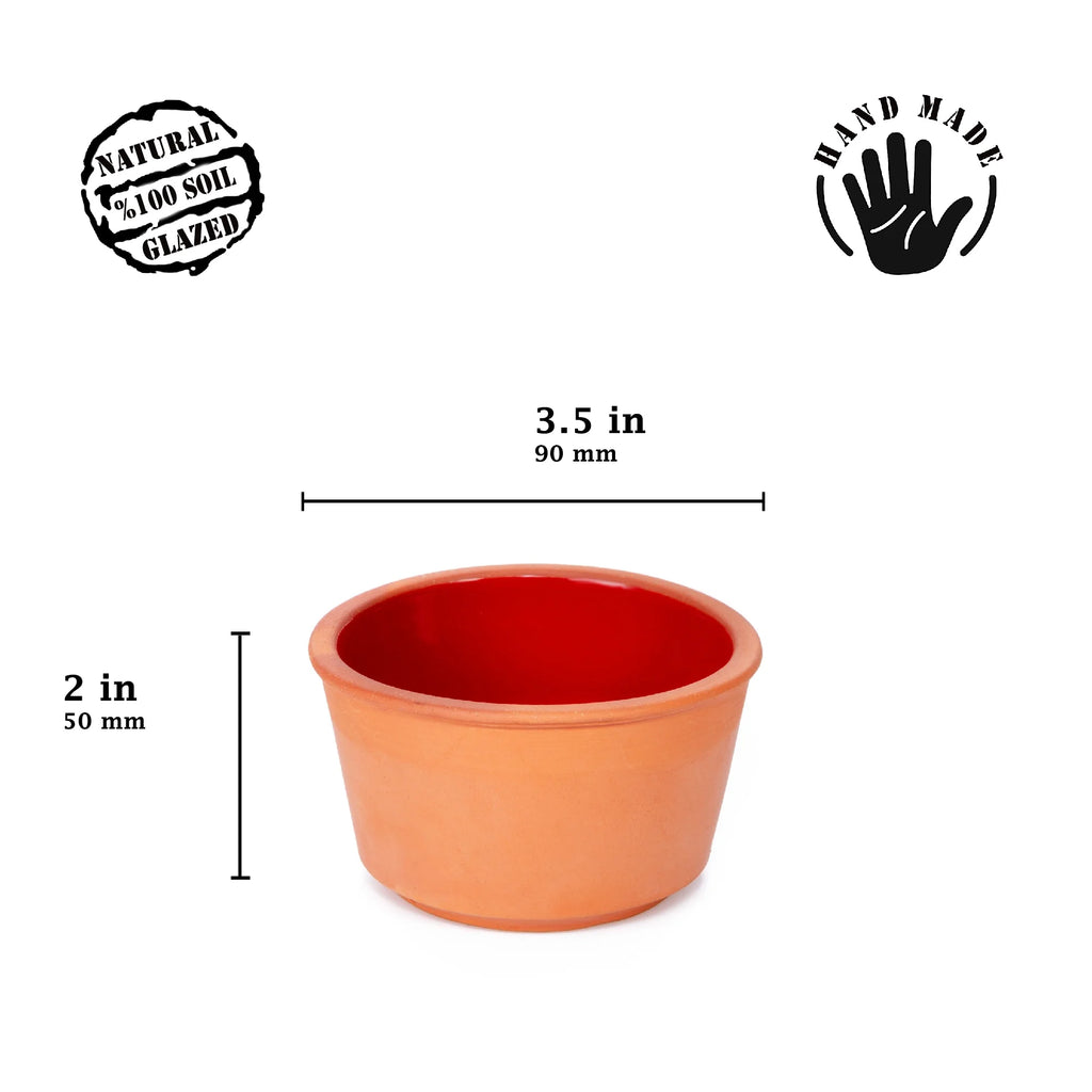 Set of 6 Terracotta Clay Serving Bowls R89066