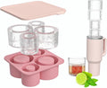 4 Pcs Silicone Ice Cube Tray with Lid J2355