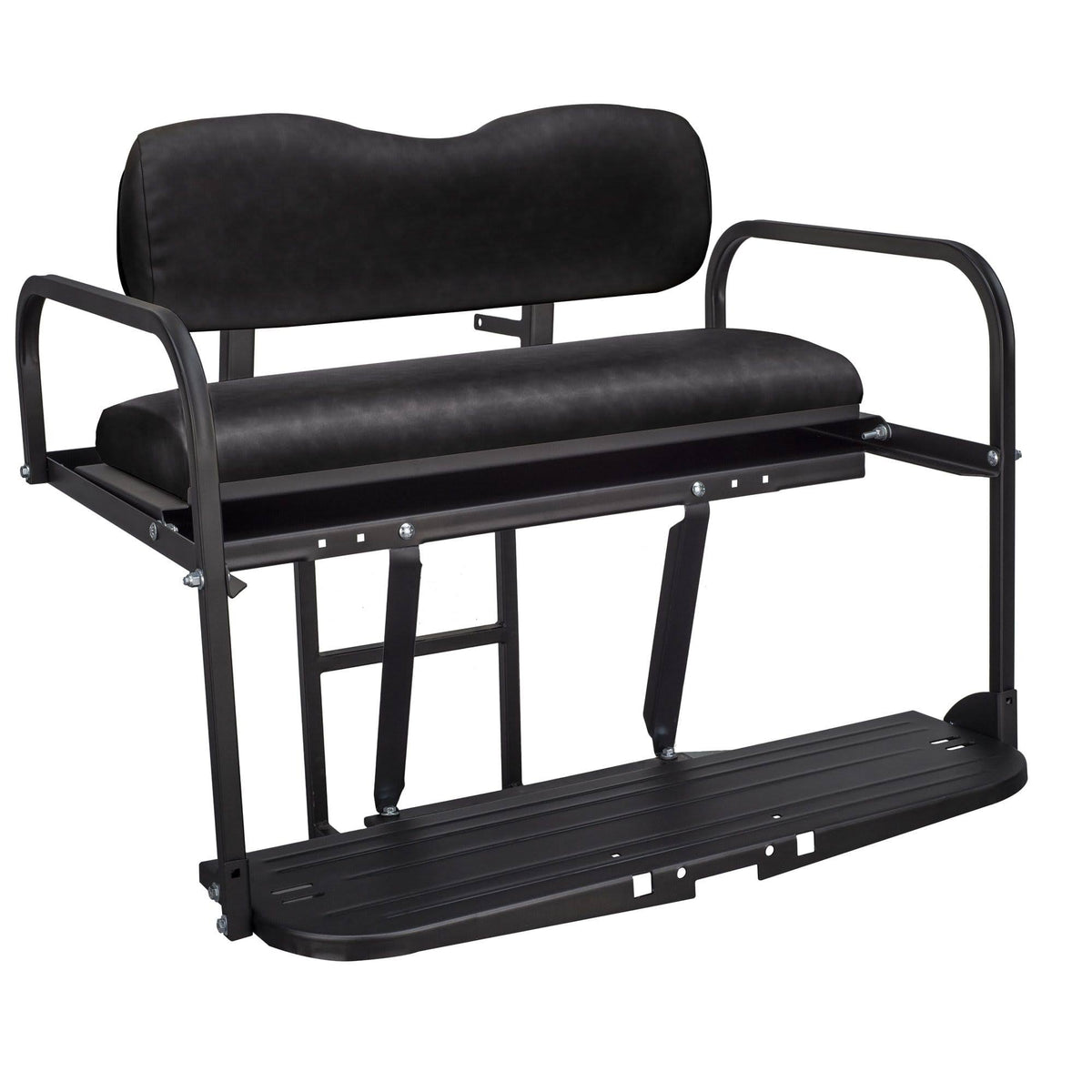 Aluminum Black Golf Cart Rear Flip Seat Kit A6069