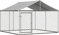 7.5' x 7.5' Large Outdoor Dog Kennel with WaterProof UV-Resistant Cover J8962