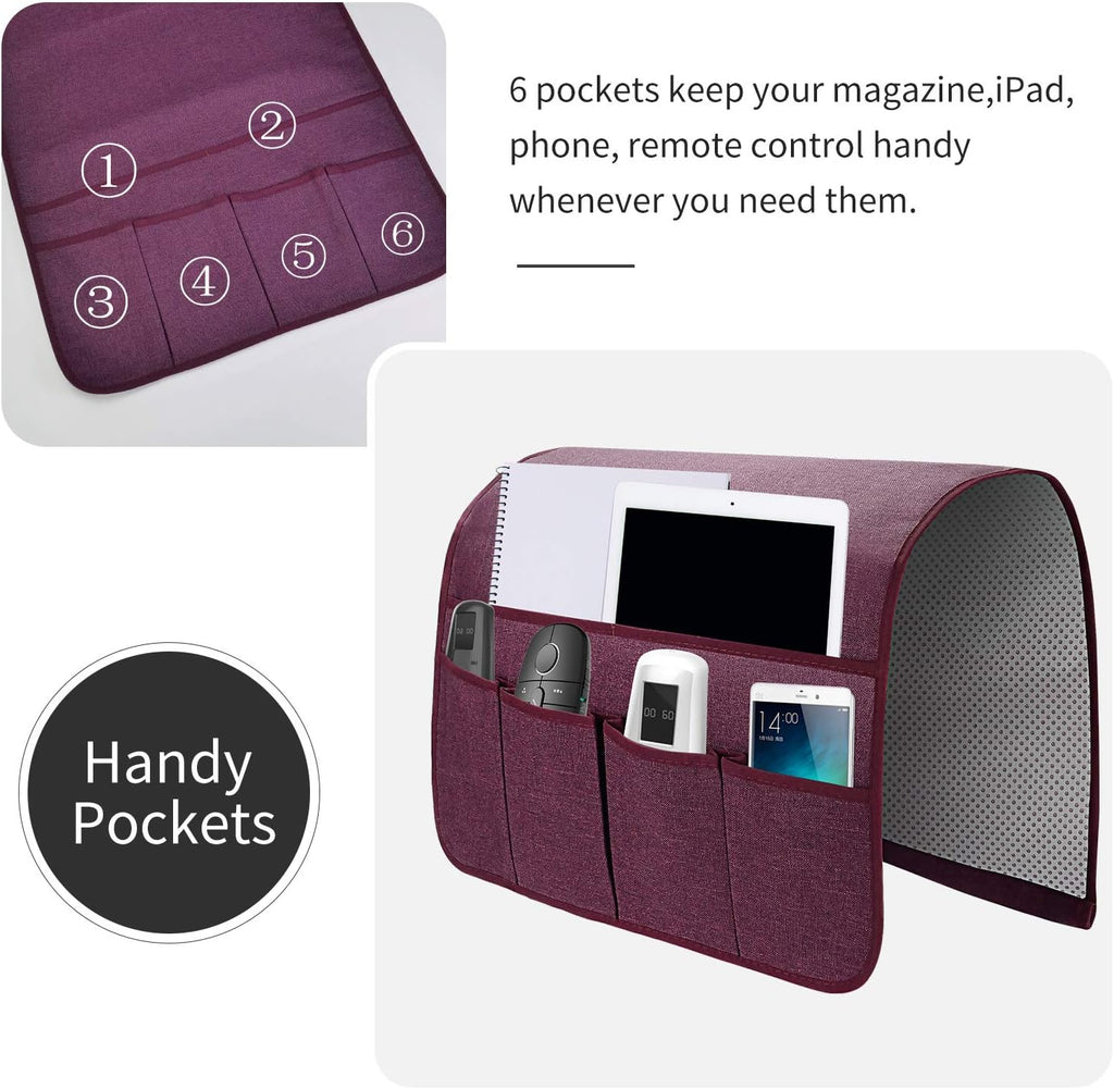 Sofa Armrest Organizer with 6 Pockets C295925