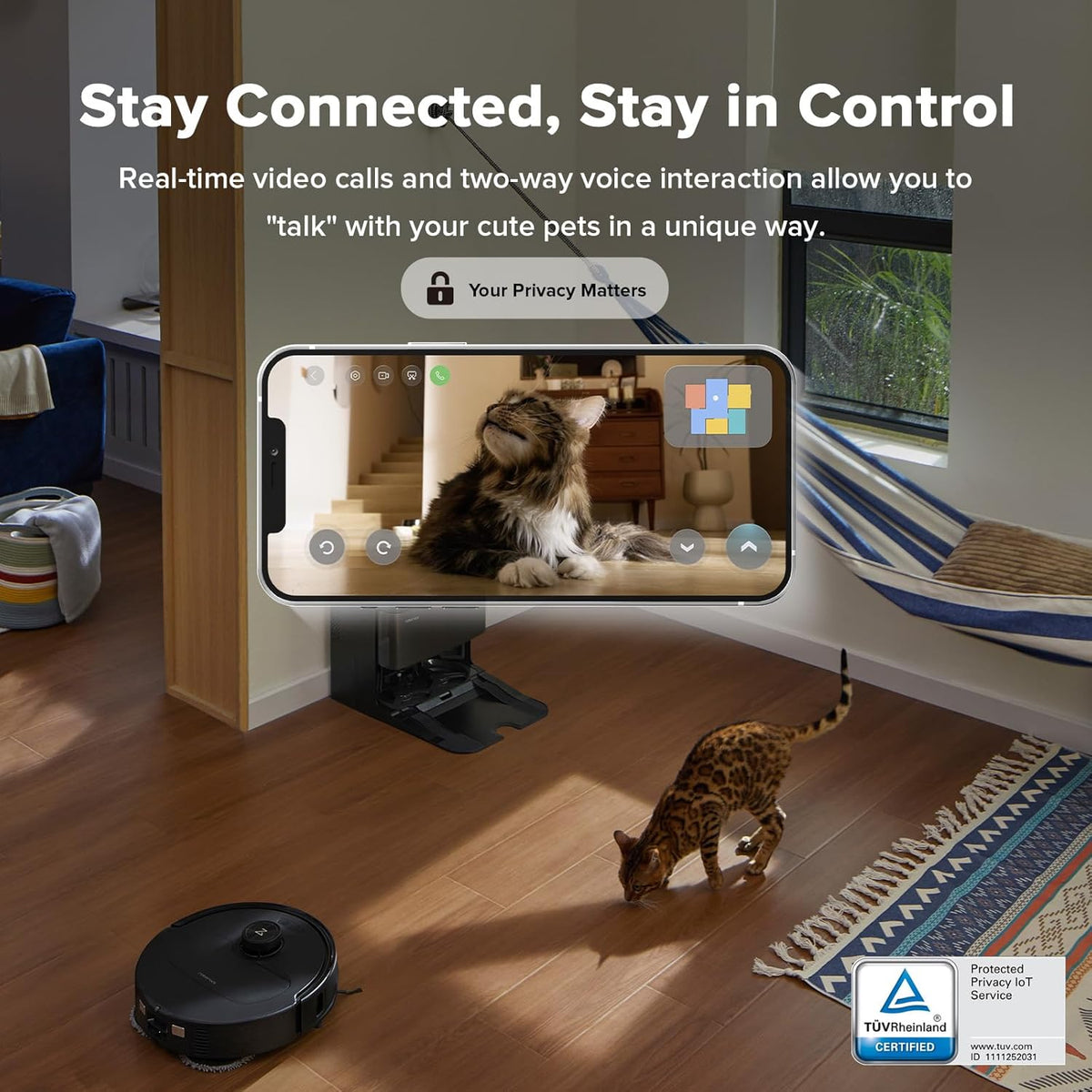 Robot Vacuum and Mop with Multi-Surface Floor Cleaning Solution T2882