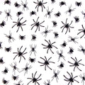 120 Pieces Black Plastic Spiders 3 Sizes V367415