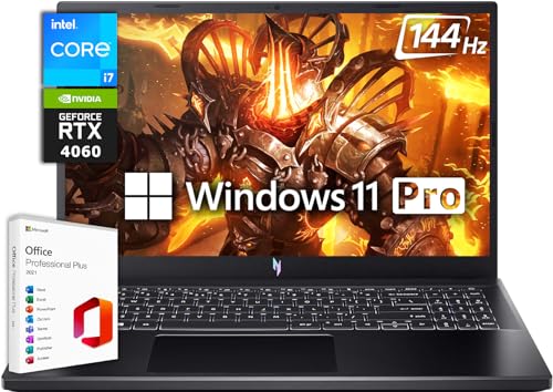 15.6" 144Hz FHD IPS Gaming Laptop, Intel i7-13620H, RTX 4060, 32GB DDR5 RAM, 1TB SSD J253