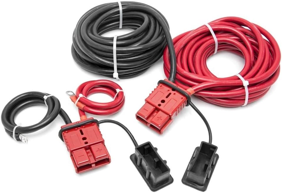 Black 24 FT Quick Disconnect Winch Power Cable T34204