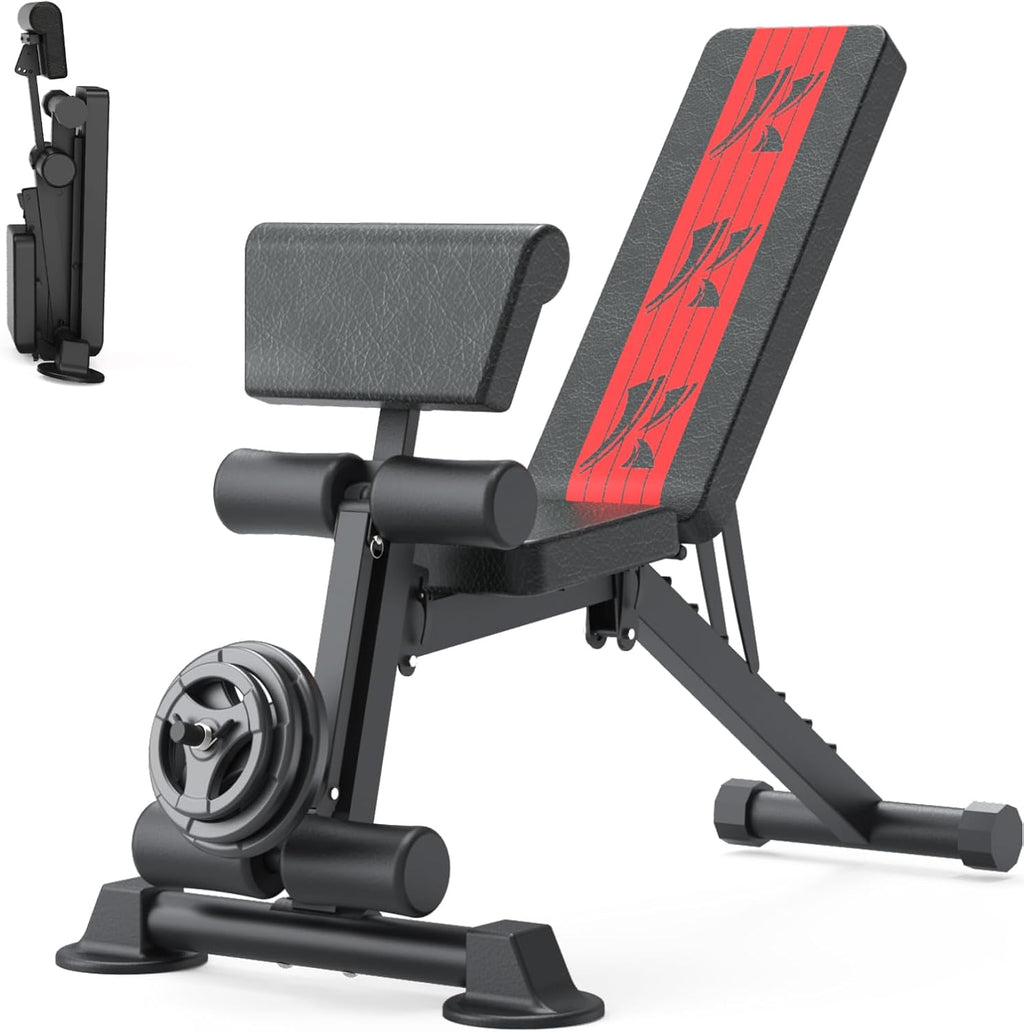 Adjustable Weight Bench 660 Lbs Incline Decline Flat O72149
