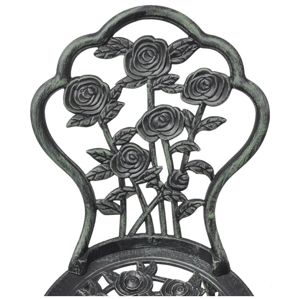 Green Cast Aluminum Three Piece Bistro Set P299