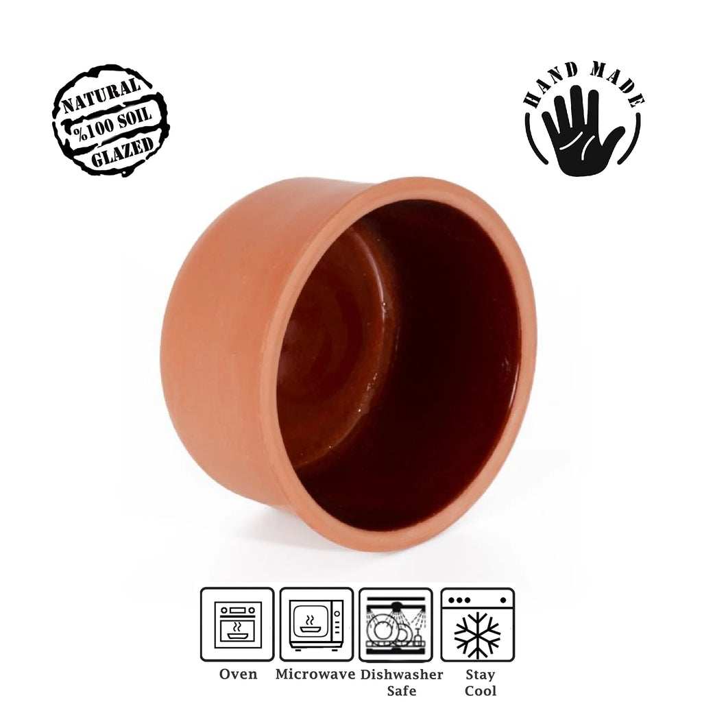 Set of 6 Terracotta Clay Serving Bowls R89066