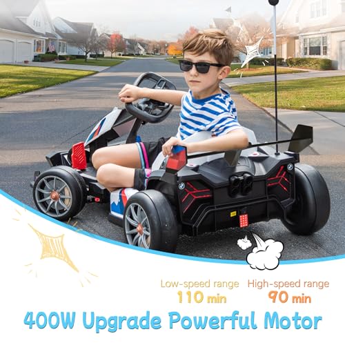 White 36V Electric Go Kart U8757