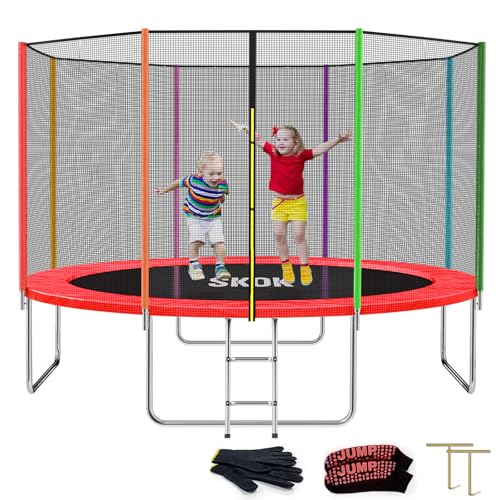 8FT 10FT 12FT 14FT 15FT Trampoline with Enclosure Net U671496