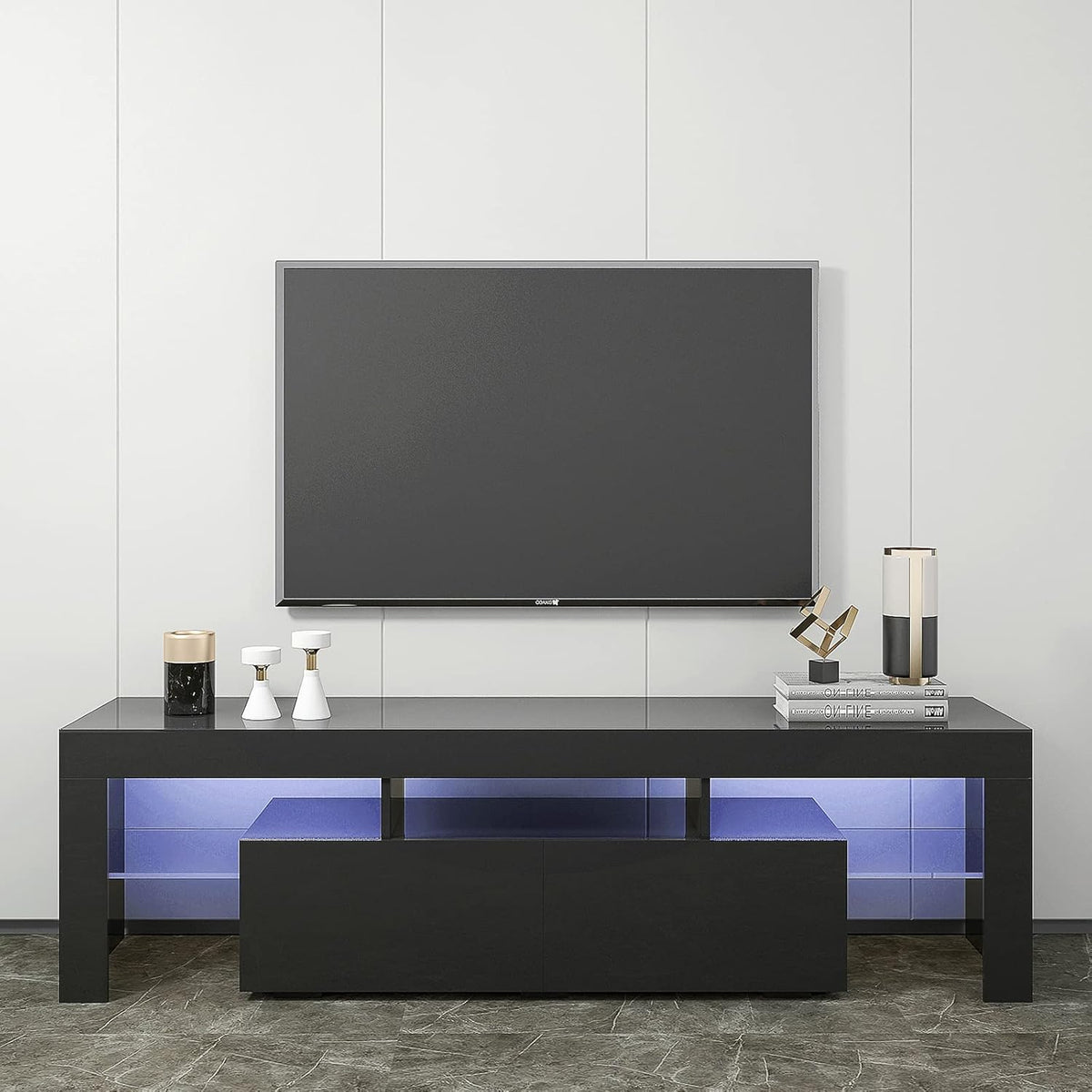 Modern Farmhouse Sliding Barn Door TV Stand up to 60 Inches T481