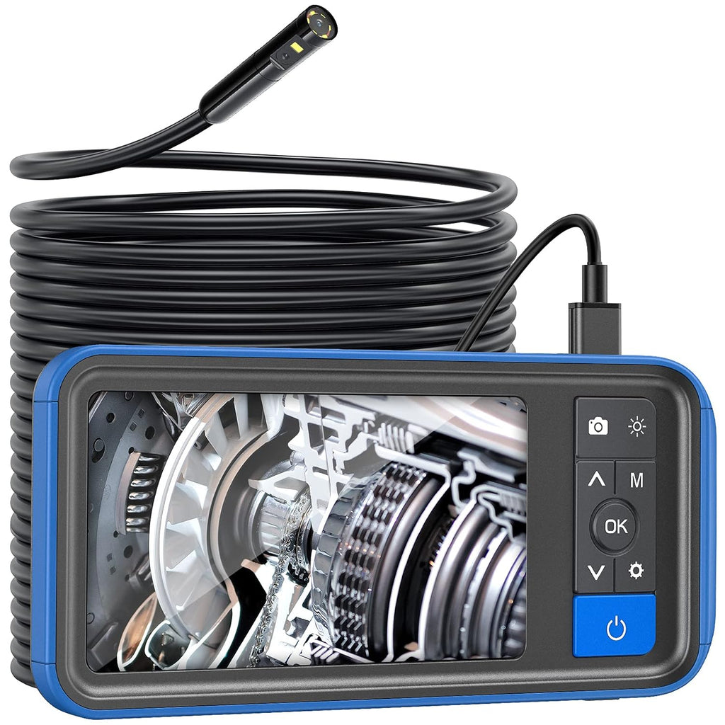 Dual Lens Endoscope Borescope 4.5 HD Inspection Camera with Light 16.5ft I1675