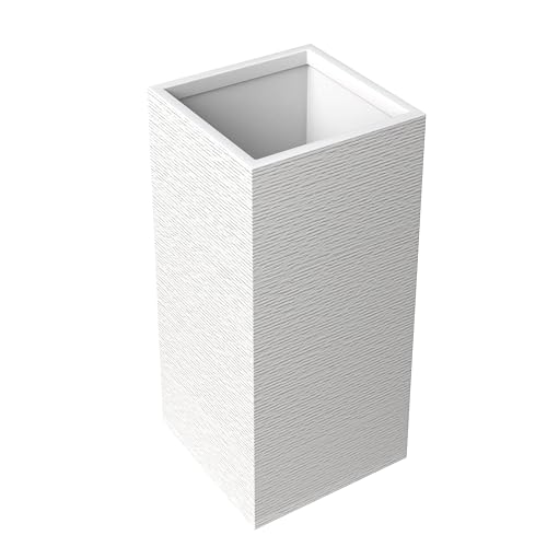 Black 31 Inch Tall Square Planter I379281