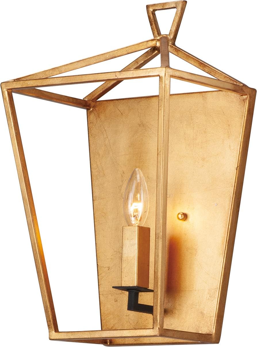 Black Satin Brass 1-Light LED Wall Sconce S845632
