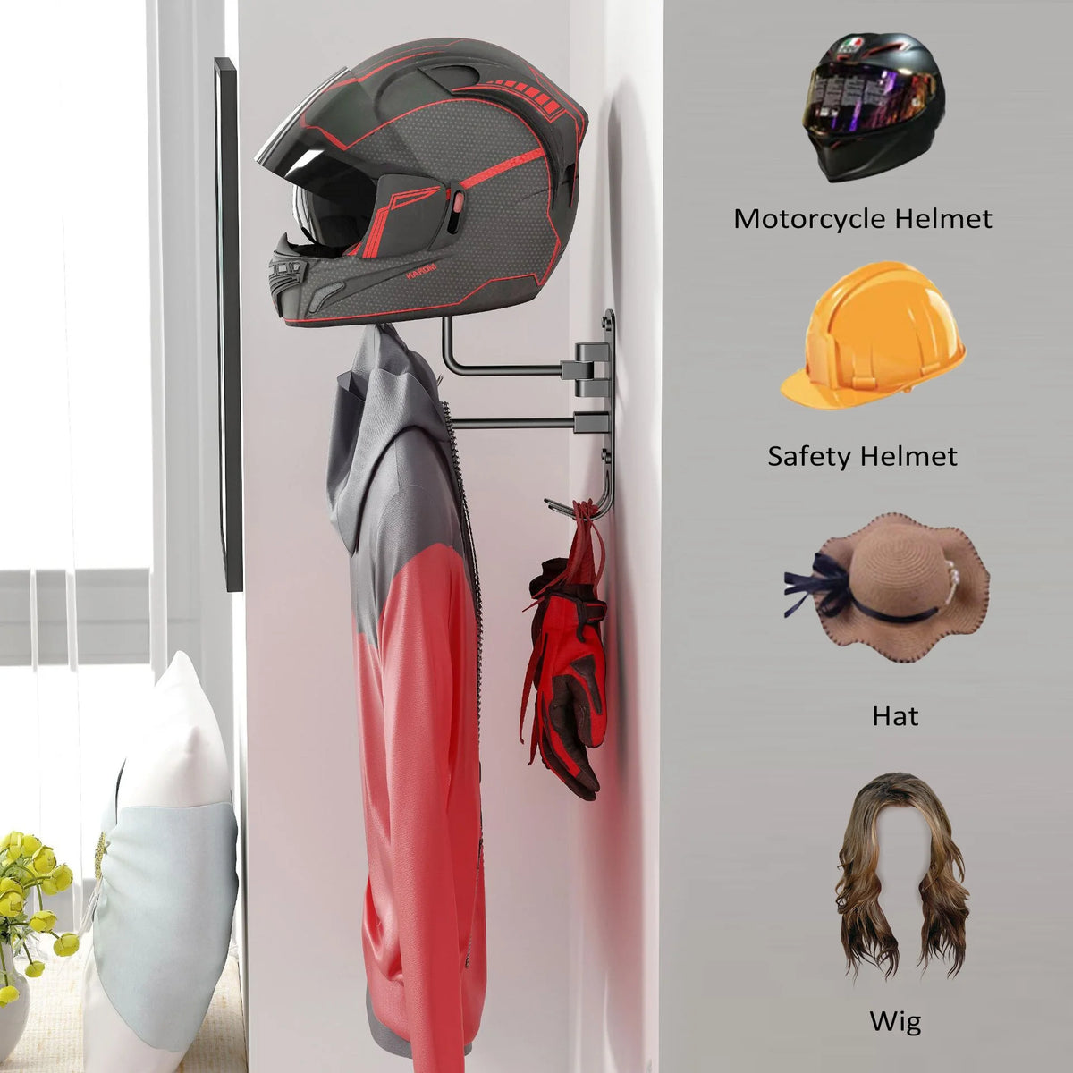 180 Rotation Helmet Wall Mount Q966347