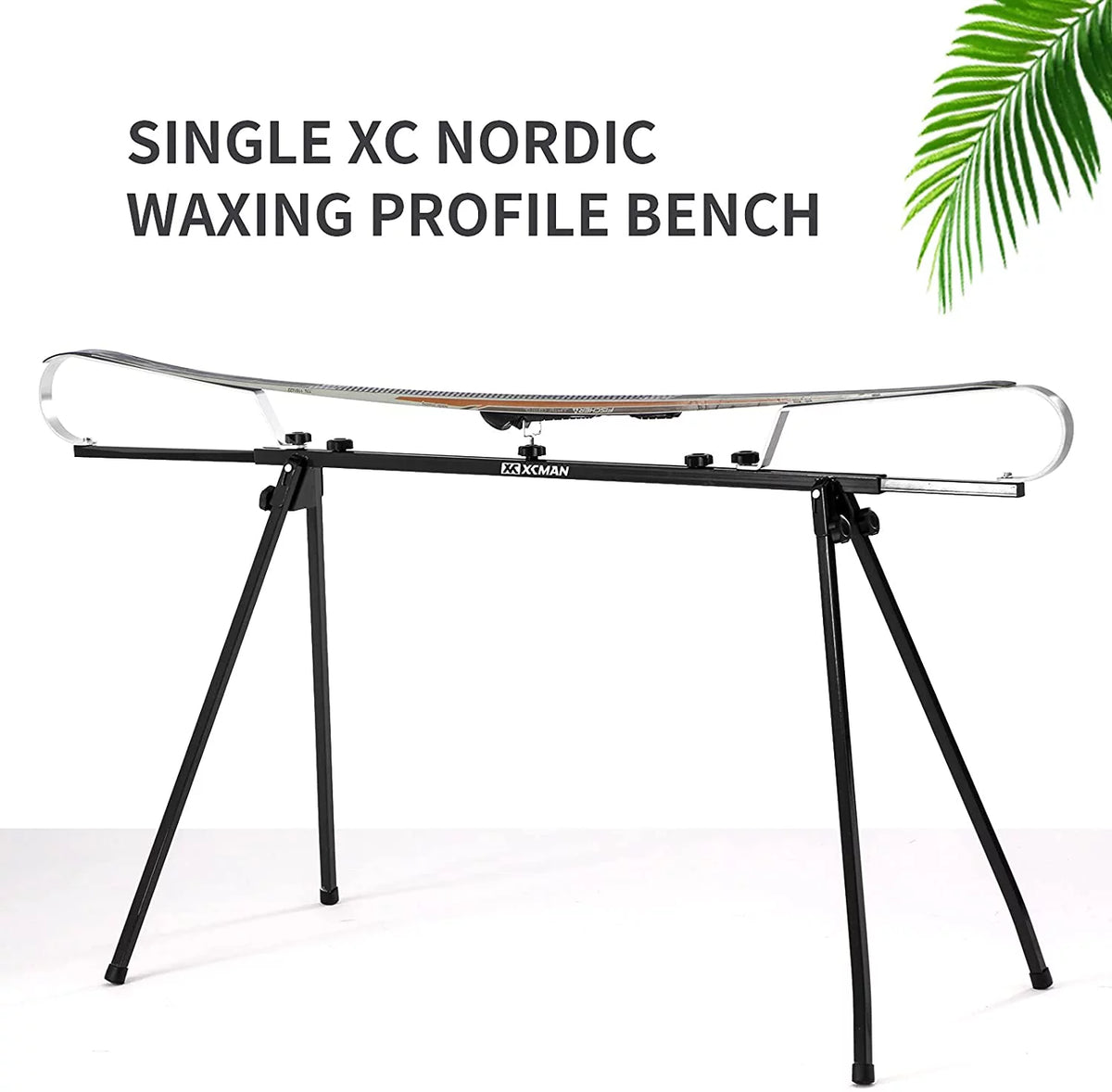 Cross Country Nordic Ski Waxing Single Profile Bench Table with Foldable Legs C3327