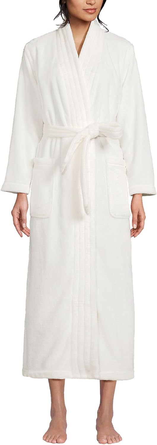 Ivory Petite Medium Long Wrap Robe X4765