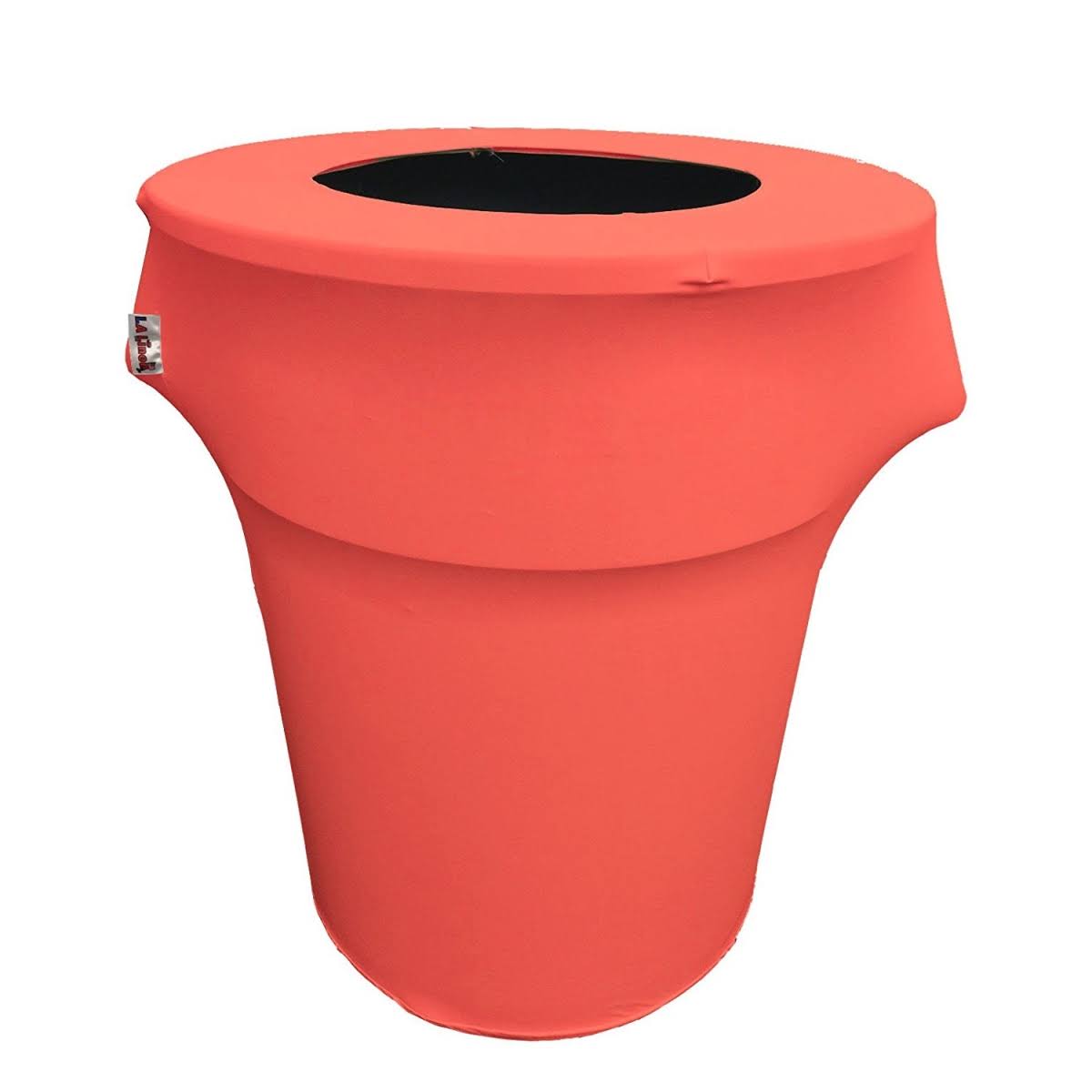Stretch Spandex Trash Can Cover 44 Gal Round, Coral B85261