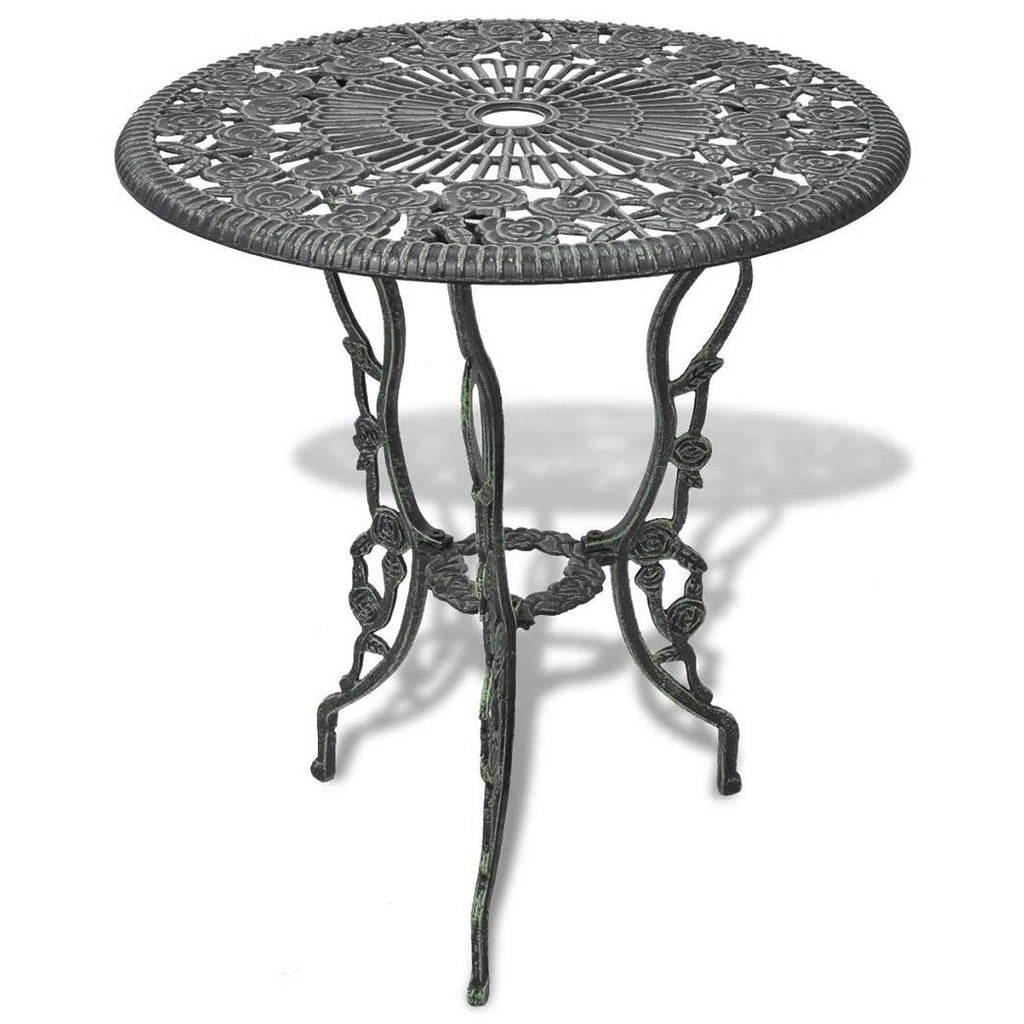 Green Cast Aluminum Three Piece Bistro Set P299
