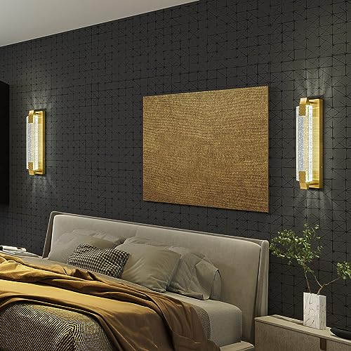Gold LED Wall Sconce 2 Pack F7227