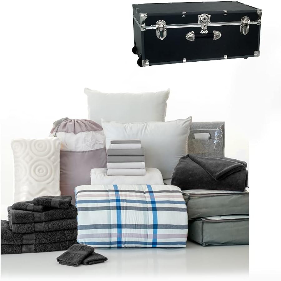 Twin XL Blue and Navy Bedding Bath Set A151